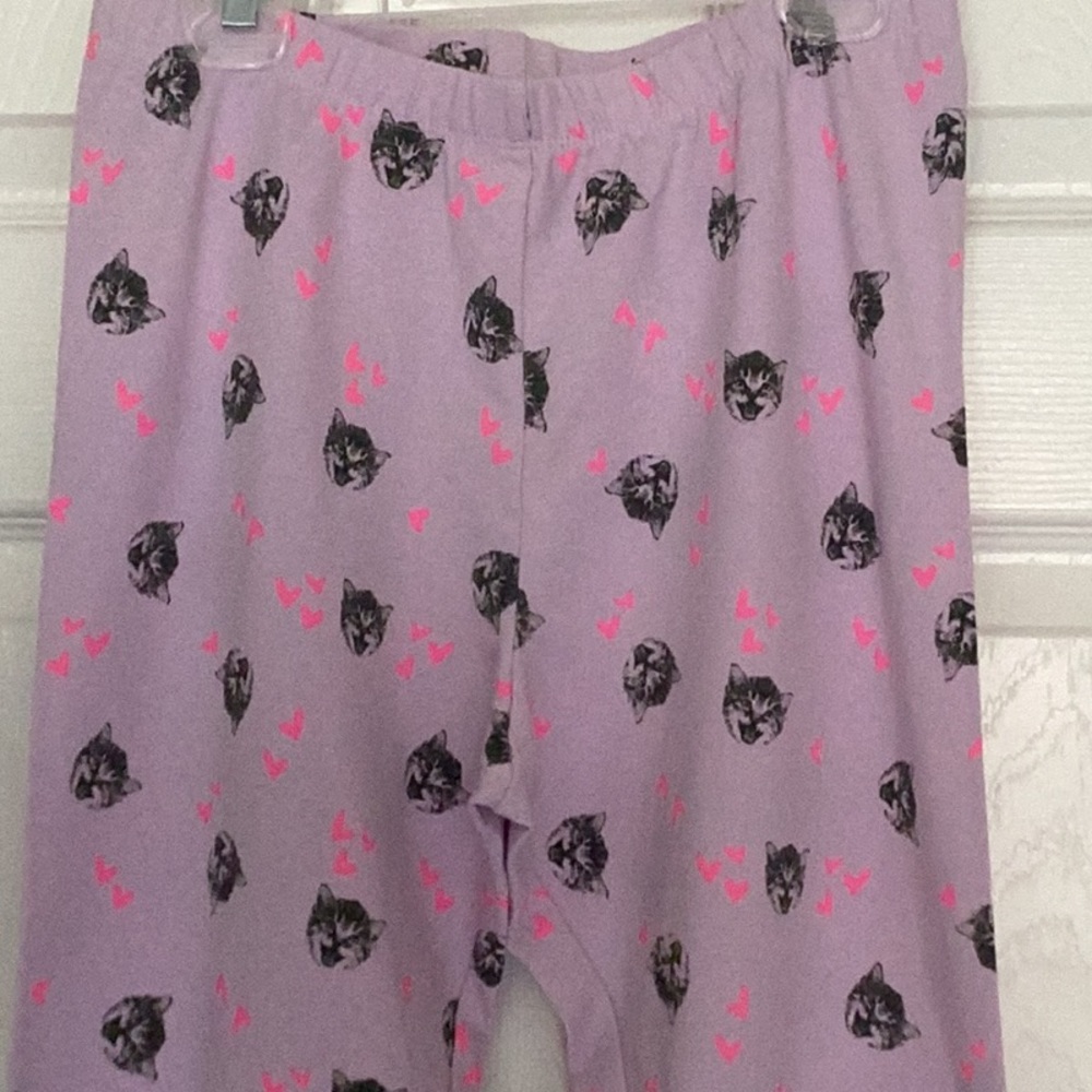 Cat & Jack kitty cat leggings pjs lavender NWOT